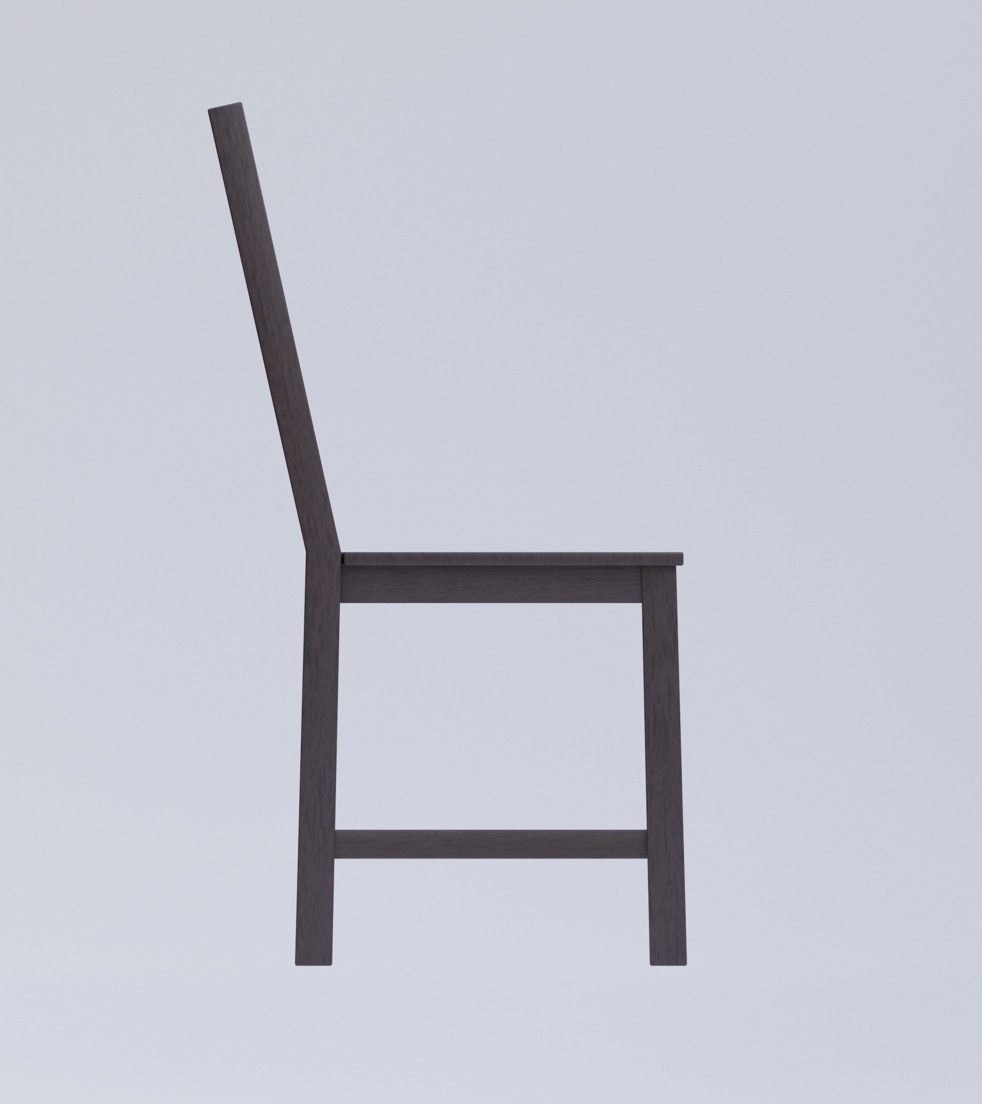 Simple Dark Wood Chair preview image 3